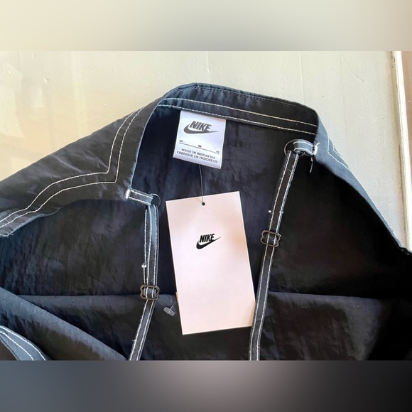 NIKE SPORTSWEAR SWOOSH CAMI DRESS ADJUSTABLE STRAPS SLIT MEDIUM STITCH FLEECE - Picture 8 of 11